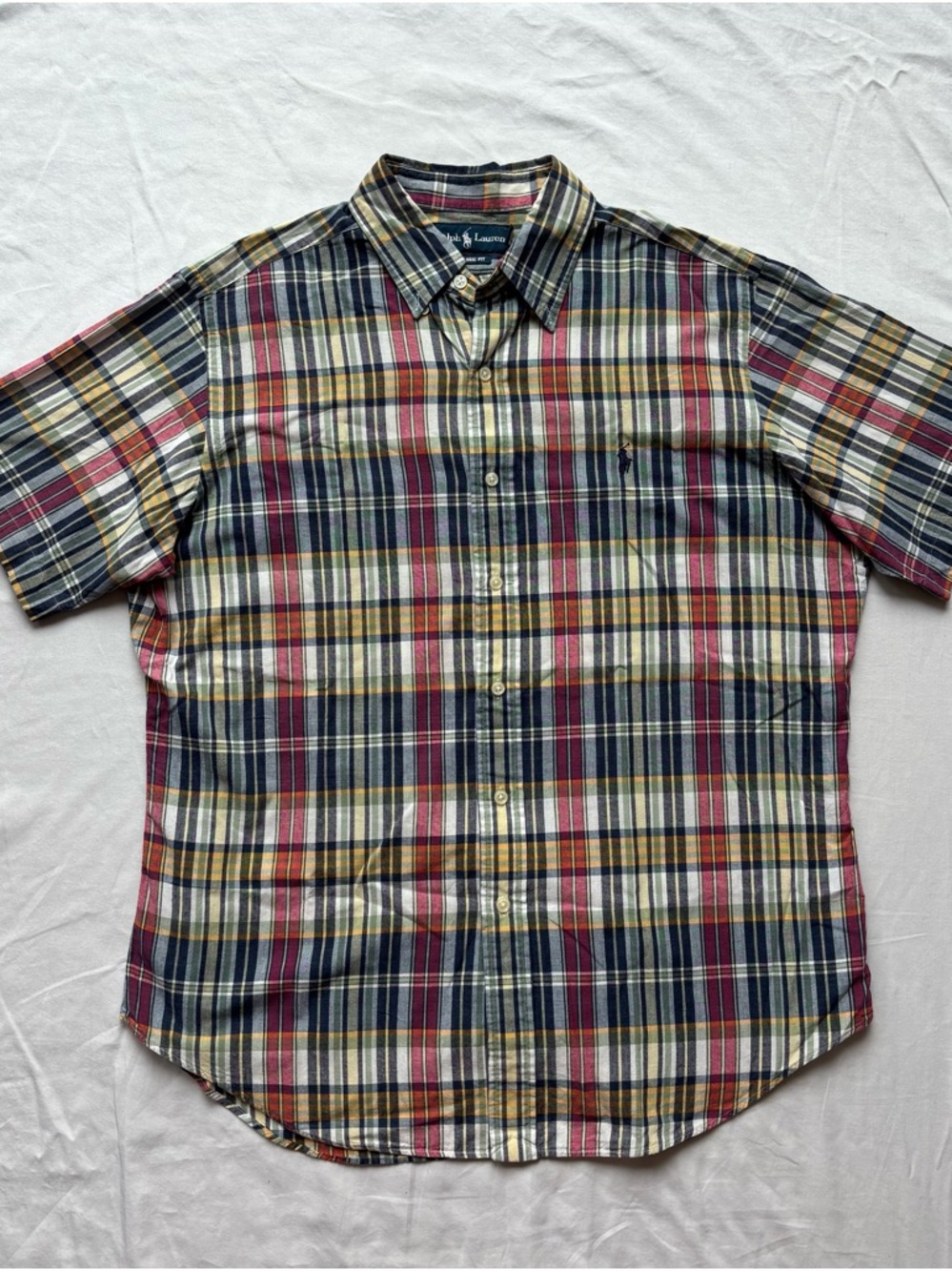 Ralph Lauren Multicolor Plaid Short-Sleeve Button-Up Shirt